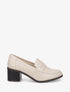 Mocassins à talon en simili - Beige - 1
