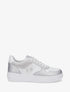 Sneakers à détail irisé et pailleté - Blanc - 5