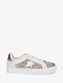 Sneakers en simili à détail étoile - Crème - 1