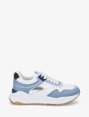Baskets en simili effet jean - Bleu - 1