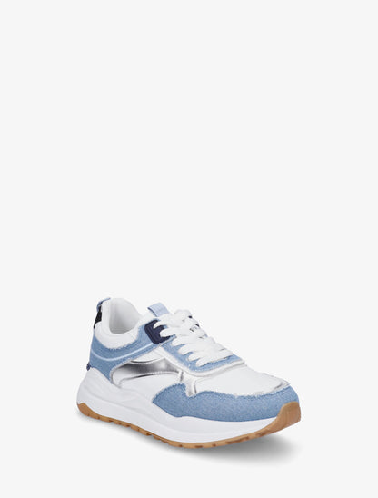 Baskets en simili effet jean - Bleu - 2