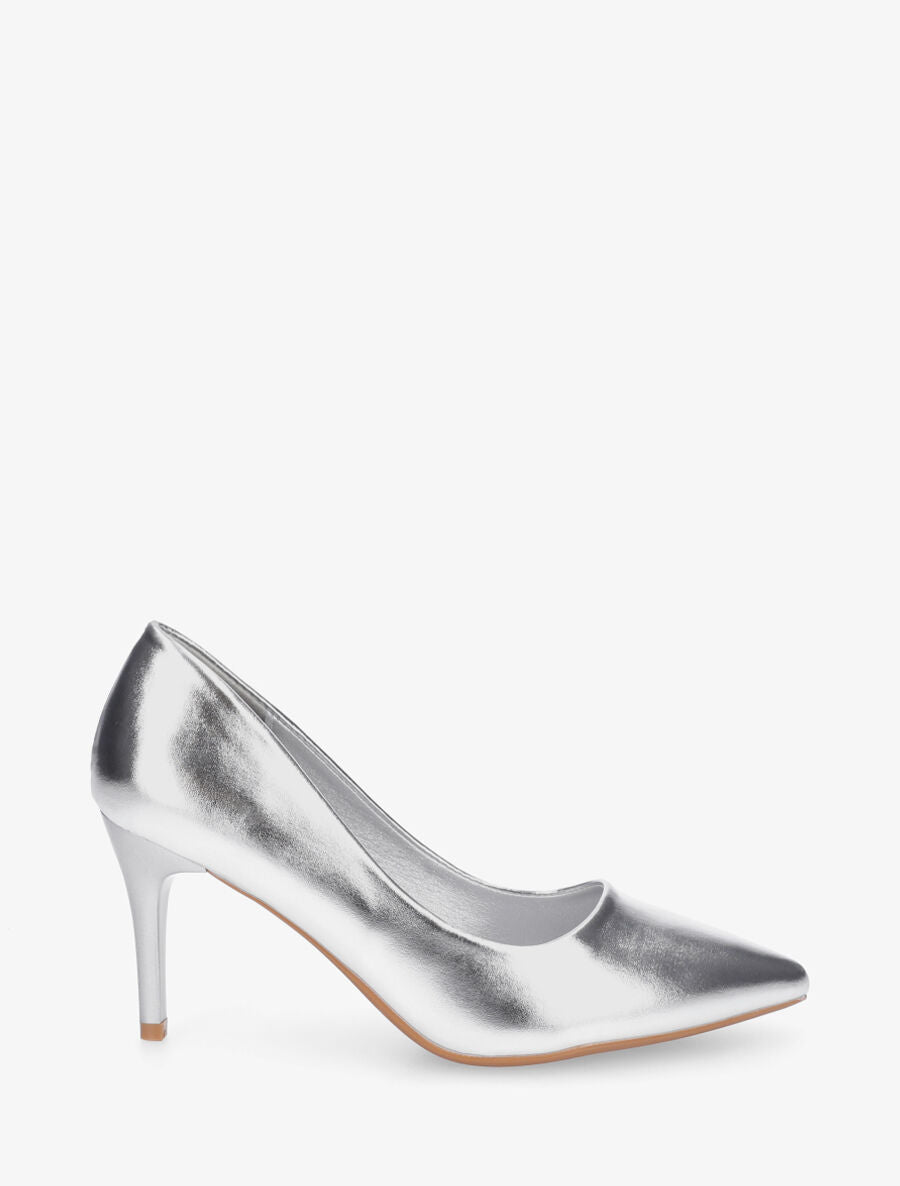 Escarpins classiques en simili - Argent - 1