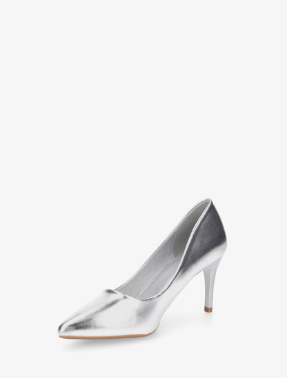 Escarpins classiques en simili - Argent - 3