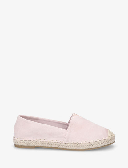 Espadrilles unies en suédine - Rose - 1