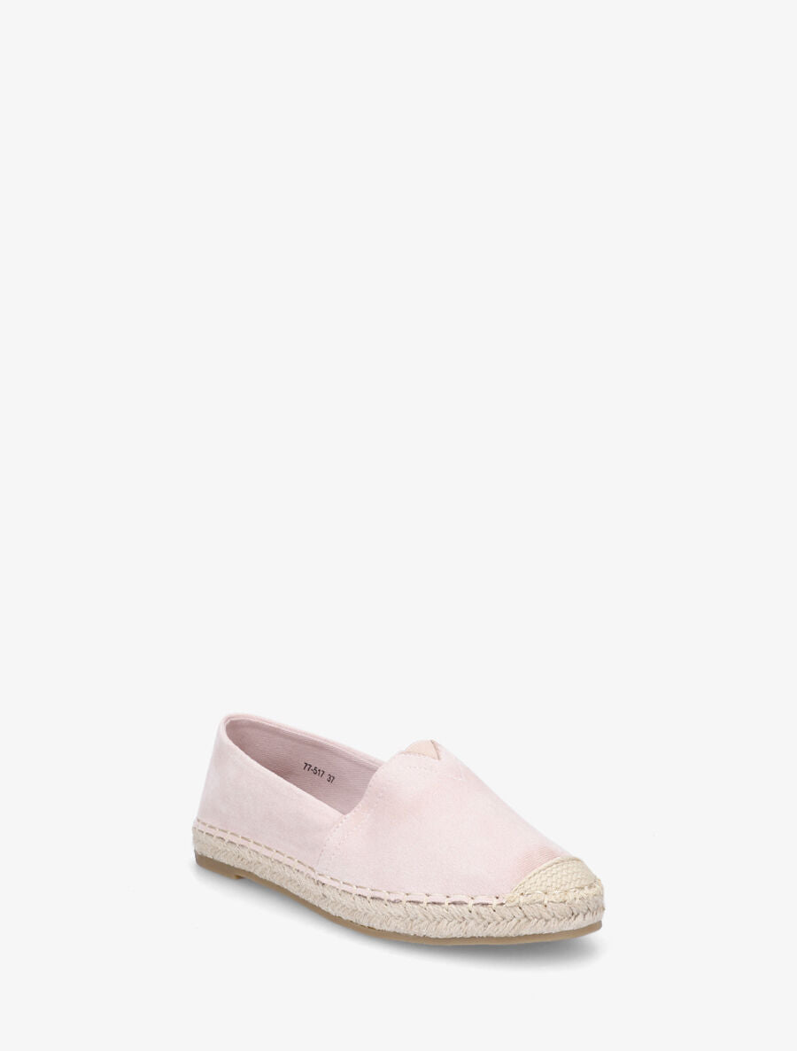 Espadrilles unies en suédine - Rose - 2