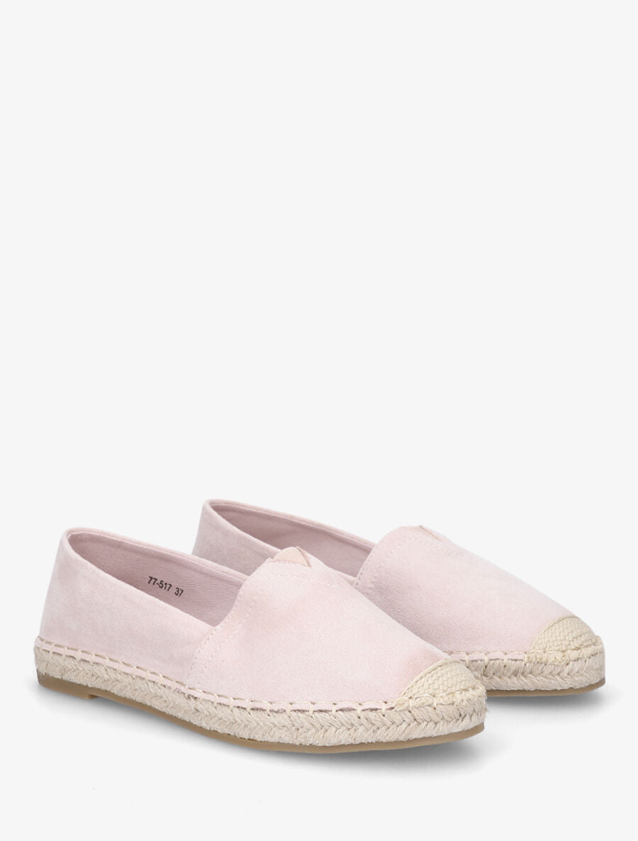 Espadrilles unies en suédine - Rose - 4