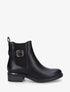 Bottines en simili style chelsea à boucle décorative - Noir - 1