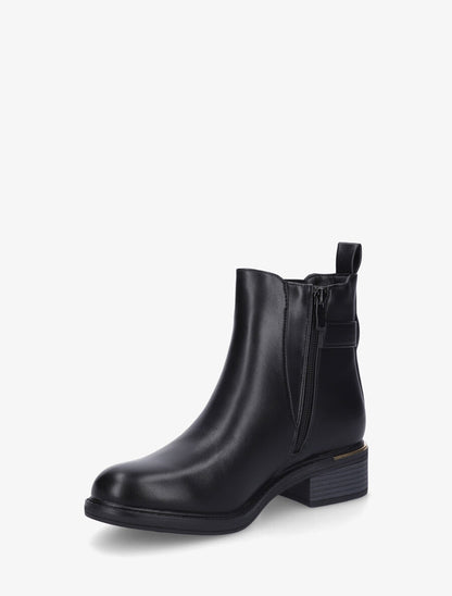 Bottines en simili style chelsea à boucle décorative - Noir - 3