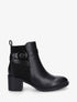 Bottines bimatière à talon - Noir - 5