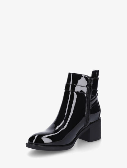 Bottines vernies à talon - Noir - 3