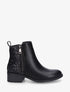 Bottines en simili à contrefort pailleté - Noir - 1