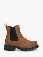 Bottines élastiquées en suédine - Camel - 5