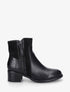 Bottines bi-matière à contrefort croco - Noir - 5