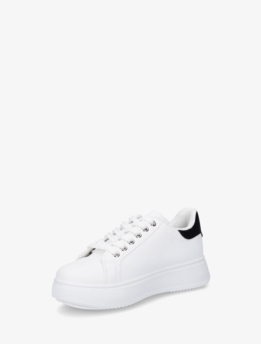 Sneakers en simili à flocage amour et coeur pailleté - Noir - 3
