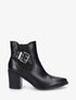 Bottines élastiquées imprimé croco - Noir - 5