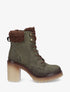 Bottines fourrées à semelle caoutchouc - Kaki - 5