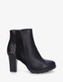 Bottines bimatière à contrefort pailleté - Noir - 5