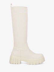 Bottes style chaussettes - Beige - 5
