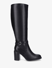 Bottes en simili à talon haut - Noir - 5