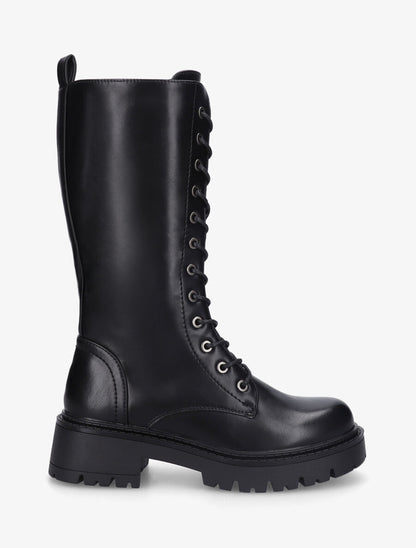 Bottines montantes à lacets - Noir - 1