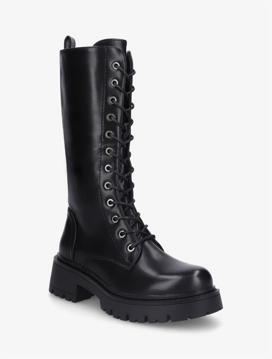 Bottines montantes à lacets - Noir - 2
