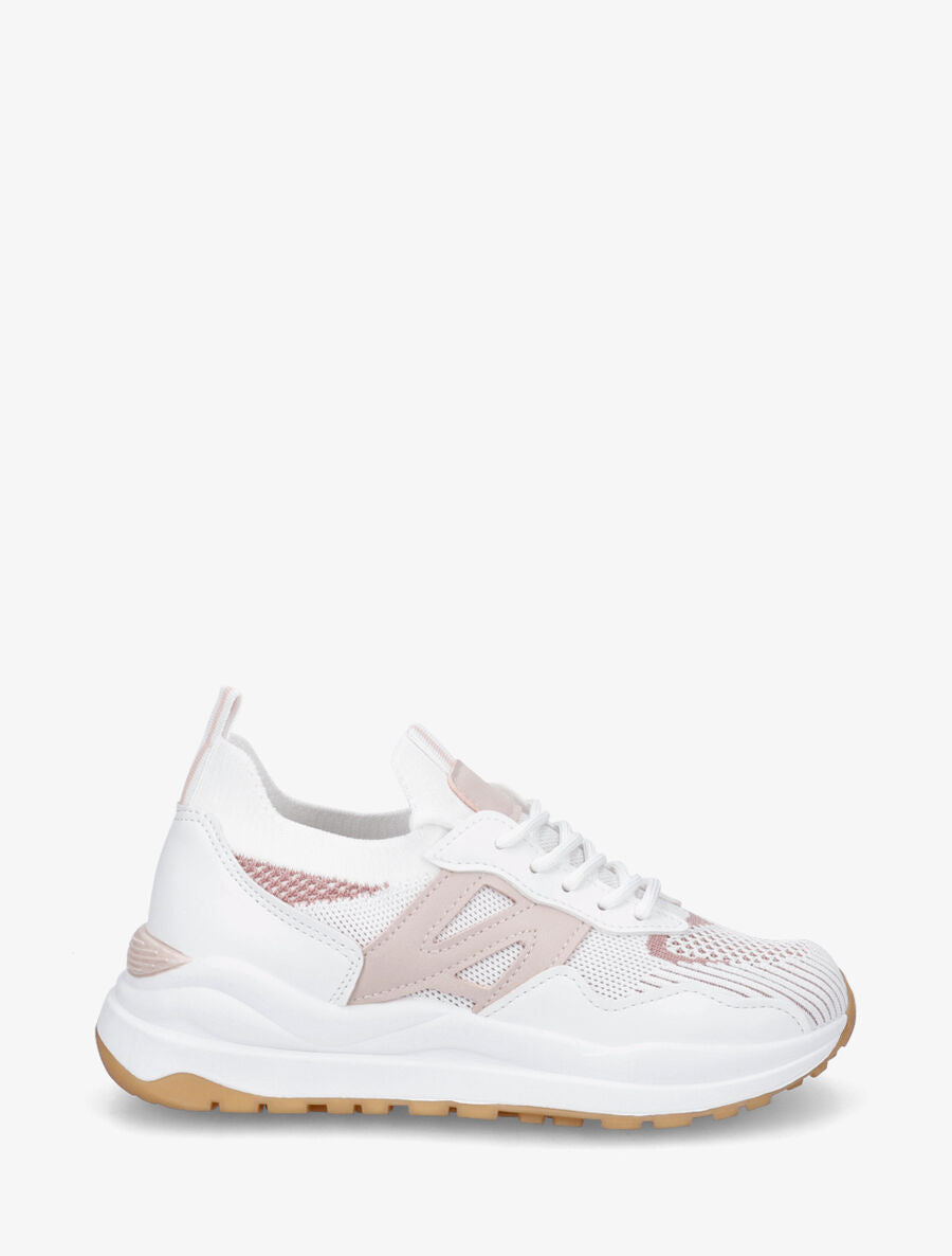 Baskets style chaussettes en simili - Rose - 5