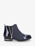 Bottines bi-matière à zip décoratif - Marine - 1