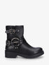 Bottines en simili avec boucles décoratives - Noir - 5