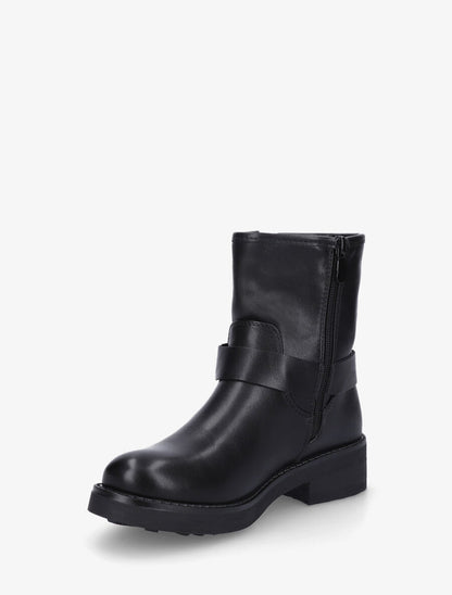 Bottines en simili avec boucles décoratives - Noir - 3