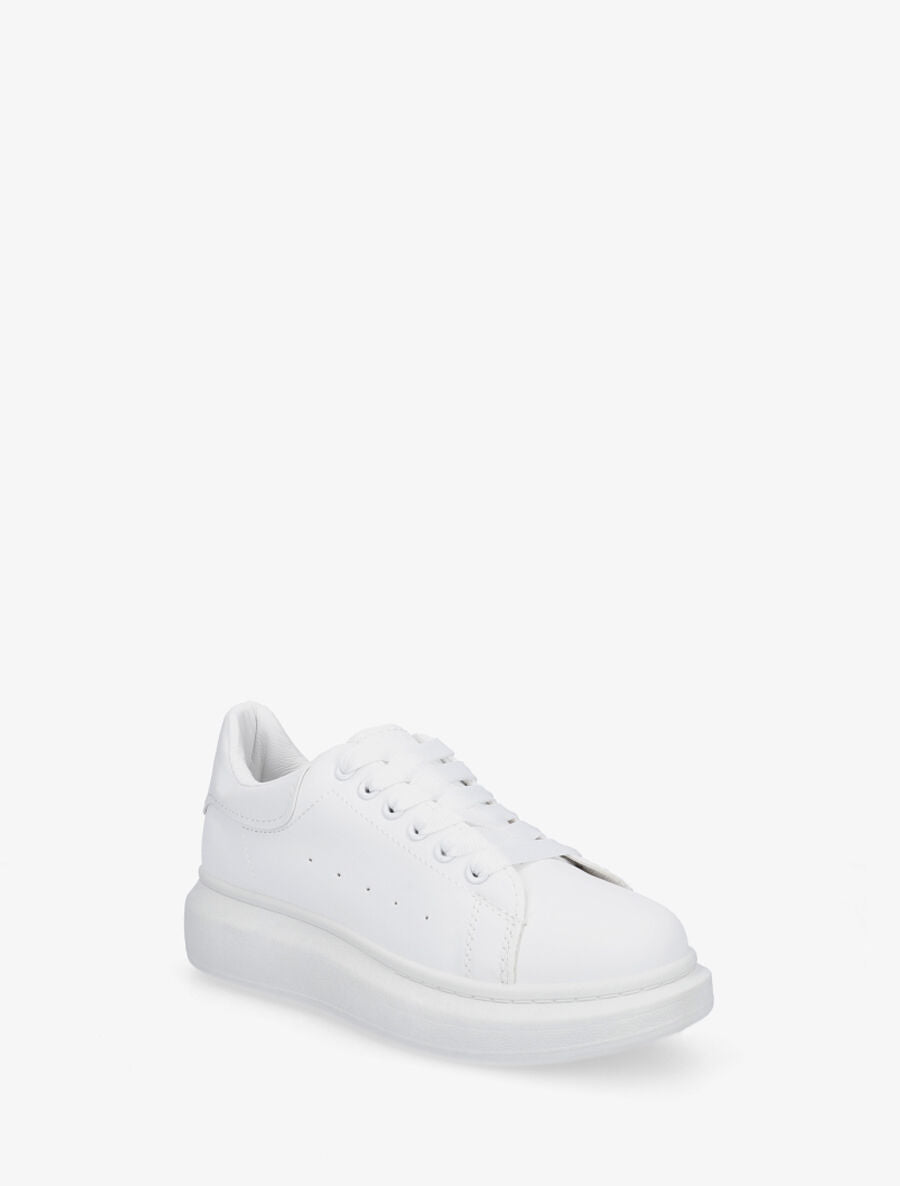 Sneakers classiques en simili - Blanc - 2