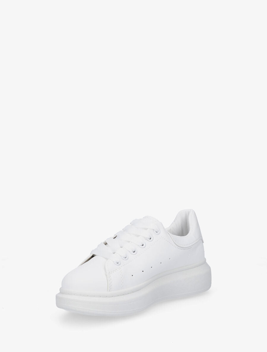 Sneakers classiques en simili - Blanc - 3