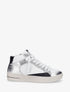 Sneakers montantes zippées à détail pailleté - Argent - 1