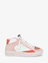 Sneakers montantes zippées à détail pailleté - Rose - 5