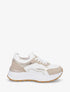 Baskets à plateforme et empiècement mesh - Beige - 1