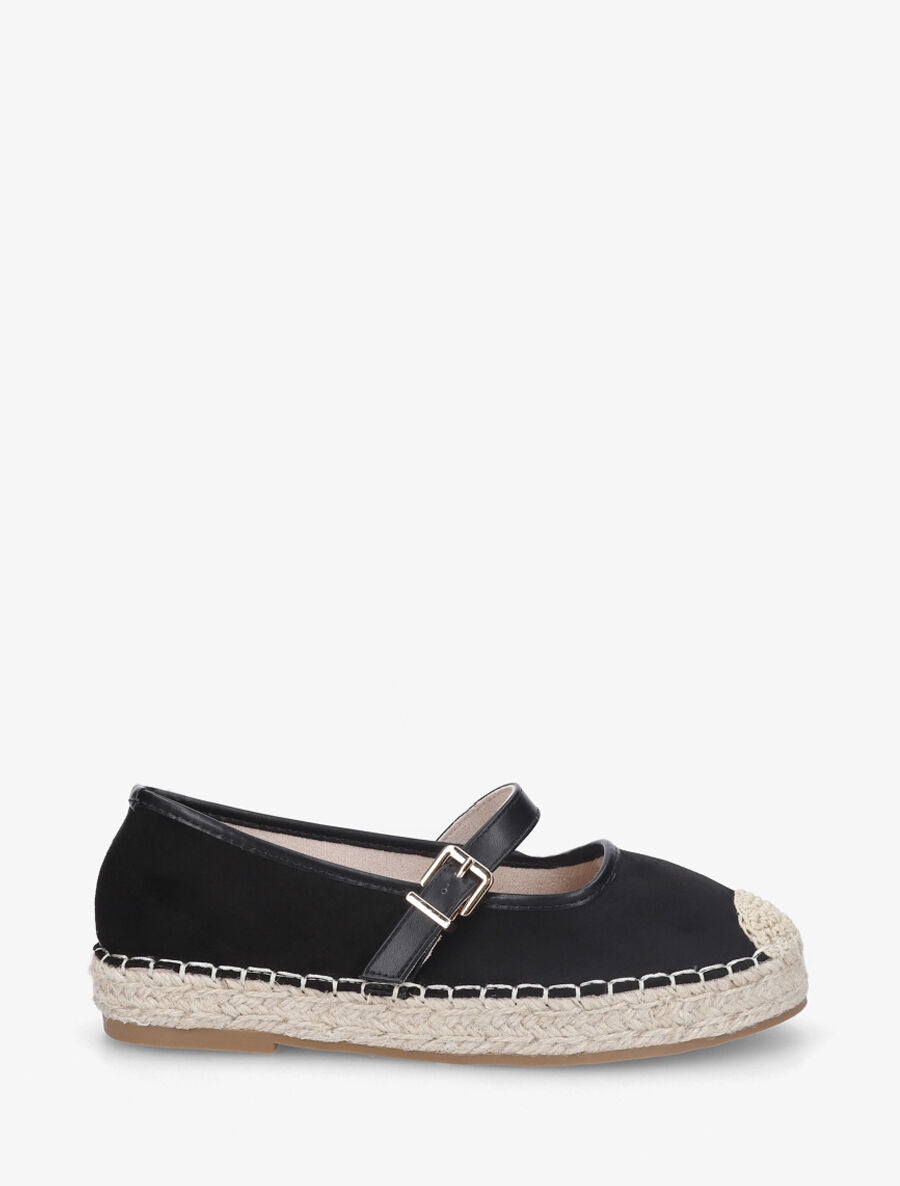Espadrilles plates en suédine - Noir - 1