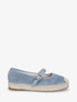Espadrilles plates en suédine - Bleu clair - 5
