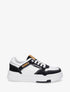 Sneakers en simili à empiècement jean - Noir - 5