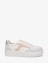 Sneakers à contrefort contrastant - Beige - 5
