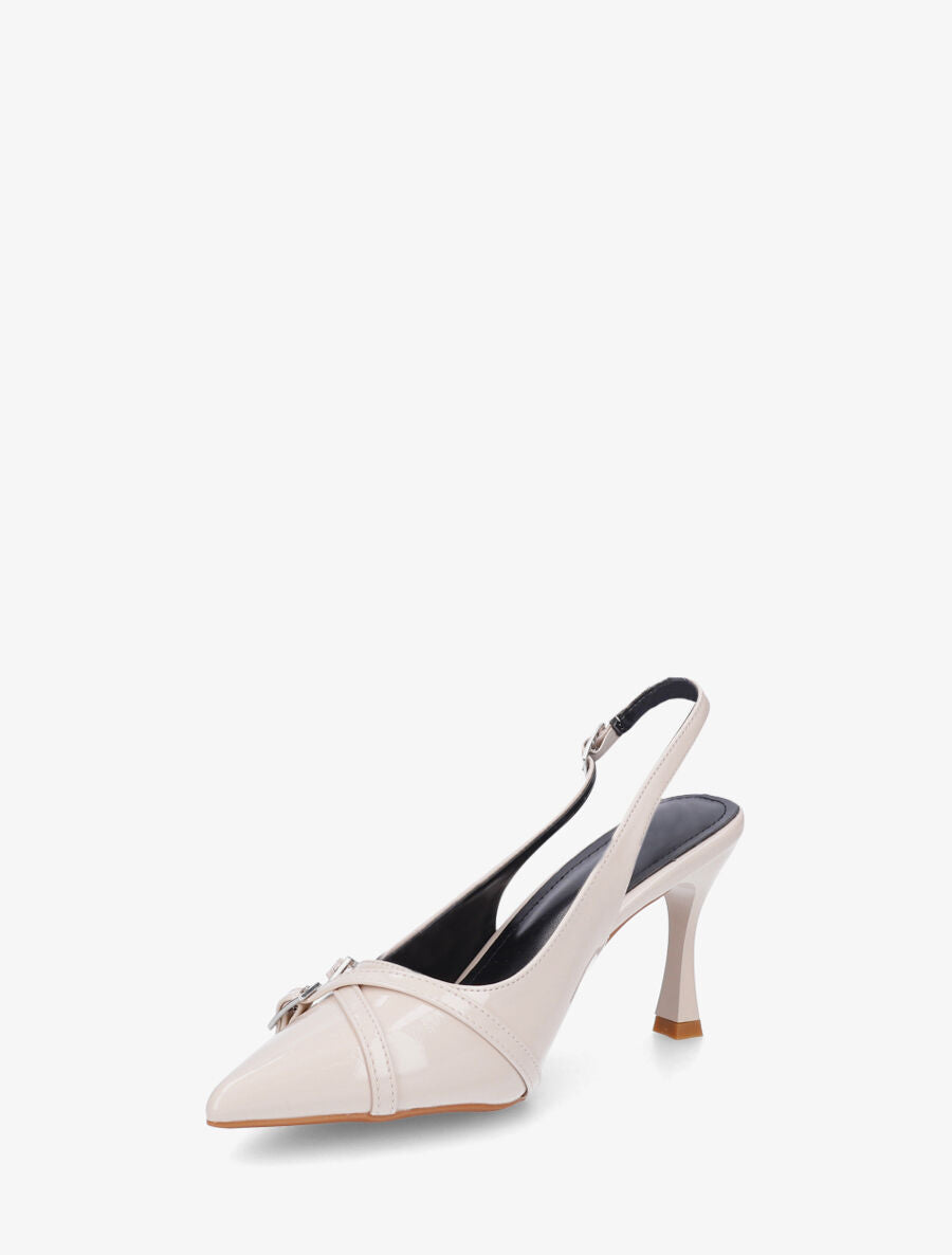 Escarpins pointus brides croisées - Beige - 3