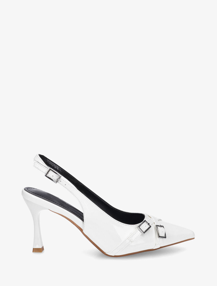 Escarpins pointus brides croisées - Blanc - 1