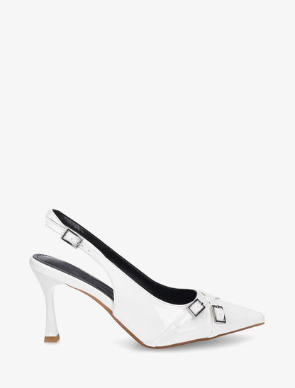 Escarpins pointus brides croisées - Blanc - 1