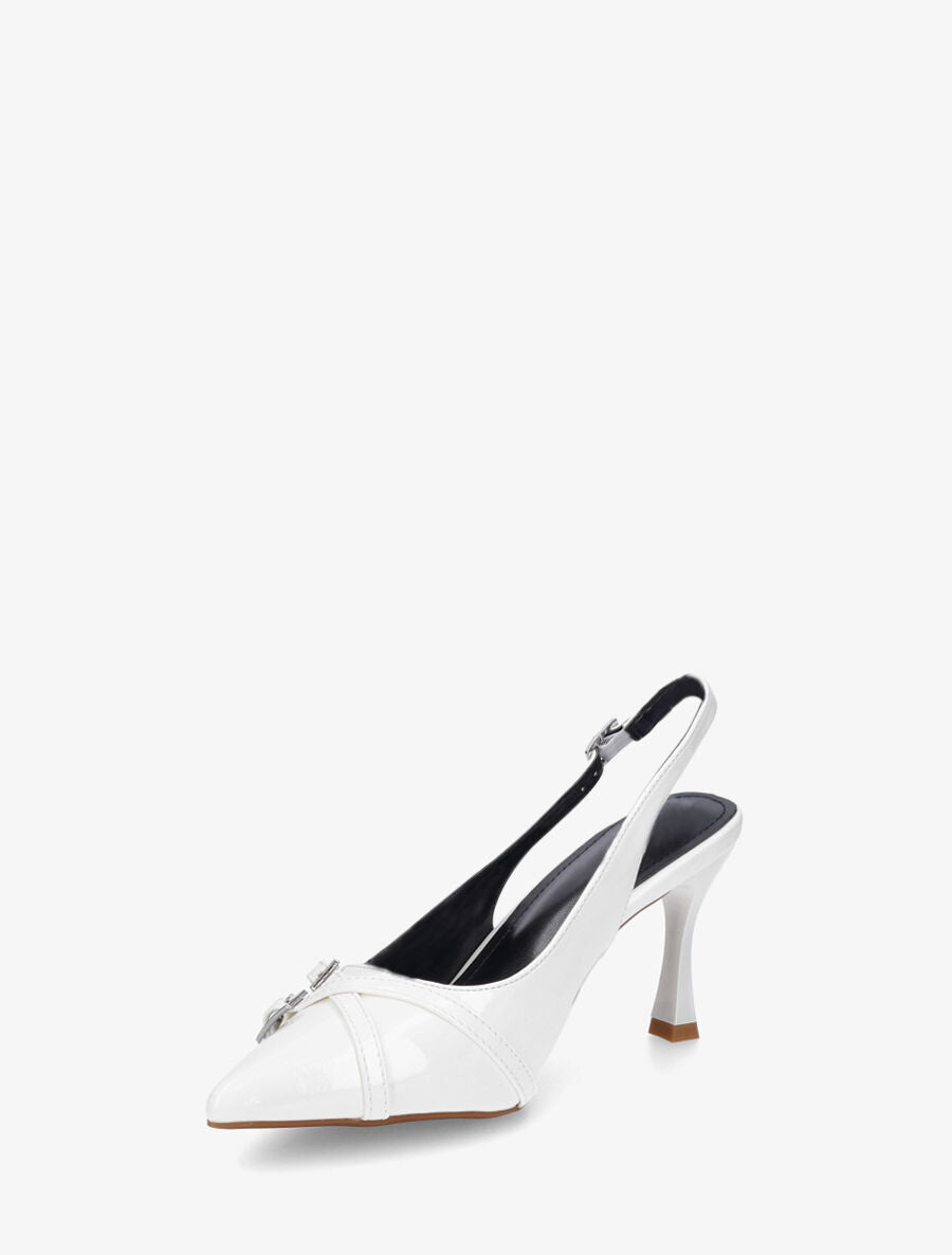 Escarpins pointus brides croisées - Blanc - 3