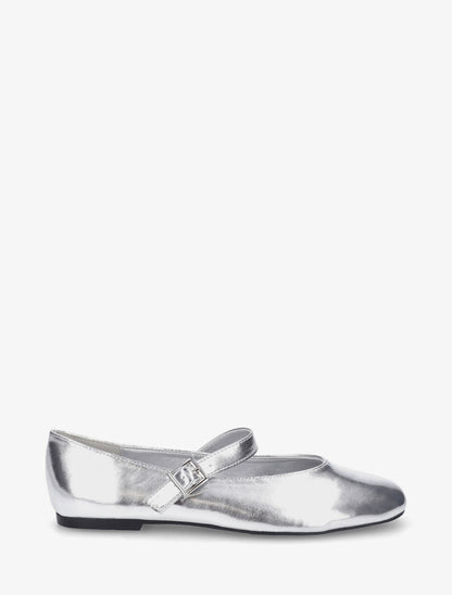 Ballerines en simili nacré à bride - Argent - 1