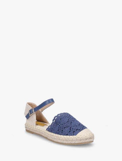 Espadrilles plates effet crochet - Bleu - 2