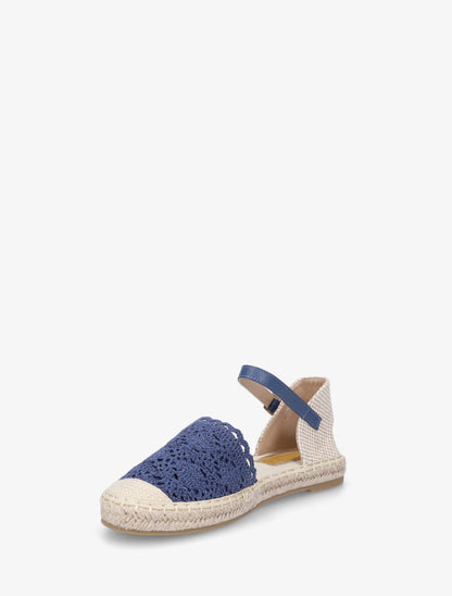 Espadrilles plates effet crochet - Bleu - 3