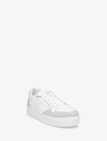 Sneakers à contrefort contrastant - Blanc - 2