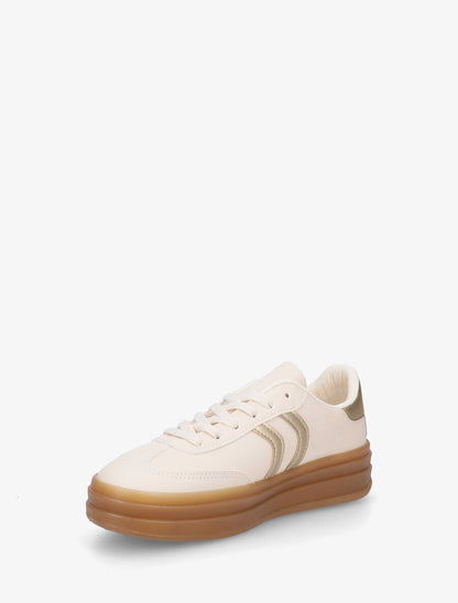 Baskets à bandes contrastantes - Or/beige - 3