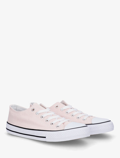 Baskets basiques en toile - Rose pâle - 4