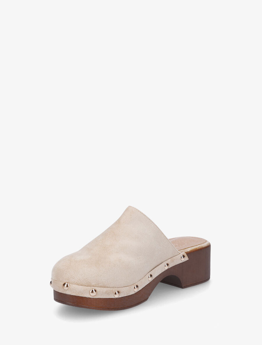 Sabots en suédine - Beige - 3