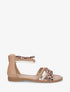 Sandales plates irisées brides fantaisies léopard - Camel - 1